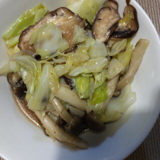 キャベツ椎茸炒め